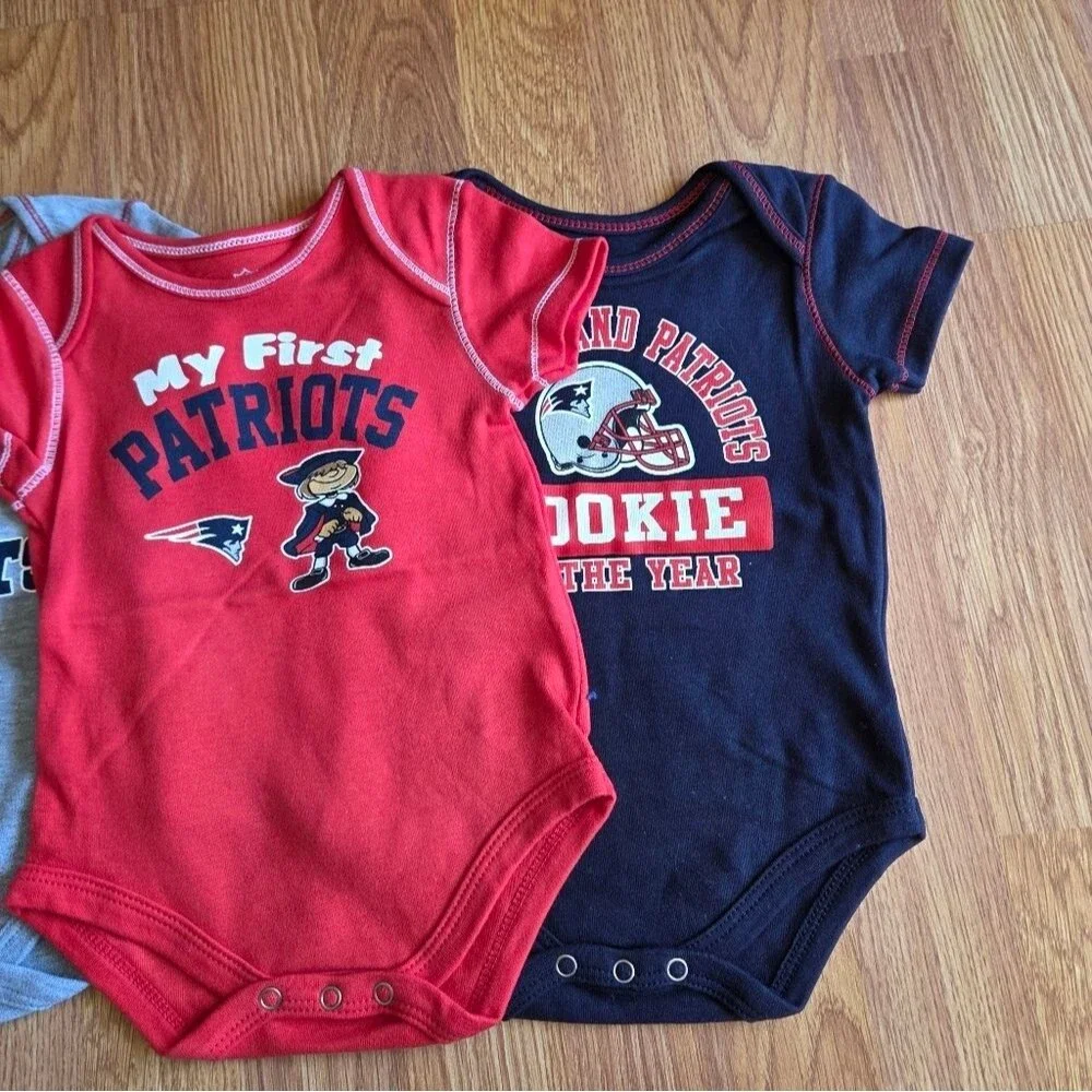 NFL New England Patriots Baby 6-9M Bodysuit New 'My First Patriots' Superbowl